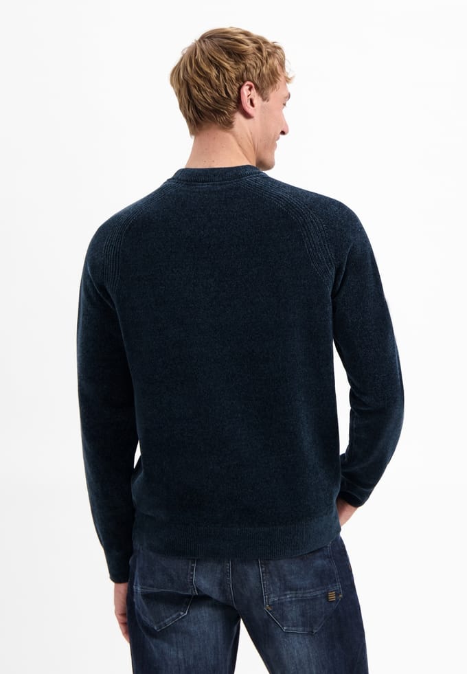 No Excess Pullover Crewneck Light Weight Chenille Night Größe: L | Pullover Outlet | Herren | Schwarz