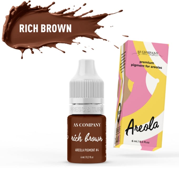 ASCompany Pigment – No.4 Rich Brown 6 ml – Areola Pigment