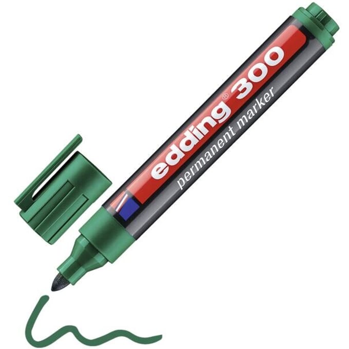 EDDING Permanent marker 300, met ronde punt, 1 stuk, groen