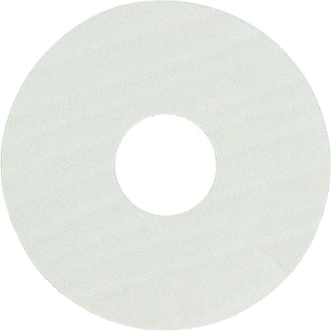 Zelfkl. rozet (17 mm) eiken wit gelakt (10 st.)