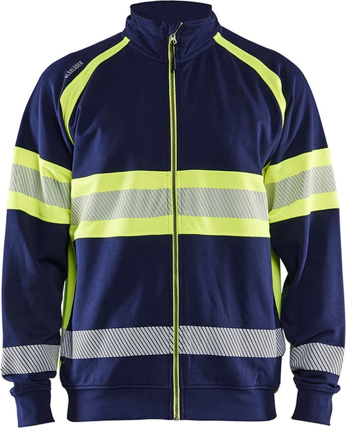 Blaklader High vis sweater 3551-1158 - Marine/High Vis Geel - L