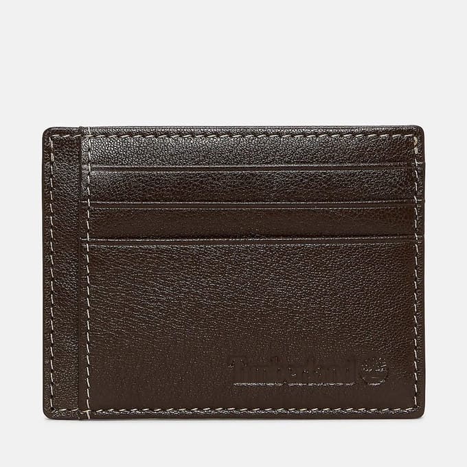 T-shirt Timberland TB0A2MMX2141 RIPLEY LEATHER CARD CASE-BROWN