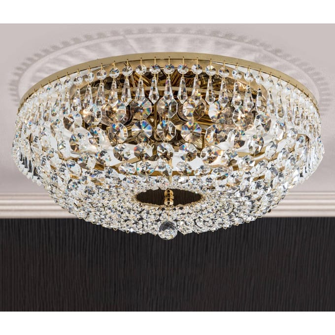 ORION SHERATA - ronde plafondlamp, goud, 45 cm