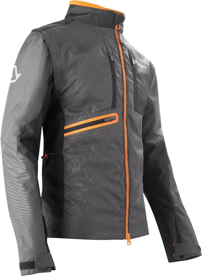 Acerbis Enduro One Zwart Oranje Textiele Motorjas - Jas