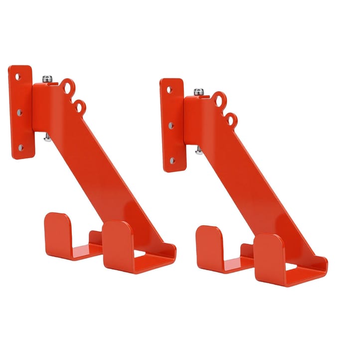 2 Set Kettingsaag Hanger Geschikt voor Stihl 3-in-1 Wandmontage met Verstelbare Schroeven Universeel voor Hoek Wand Garage red