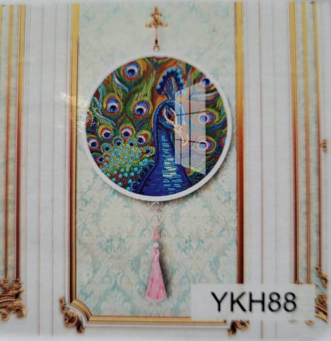 Diamond painting raamdecoratie - Pauw