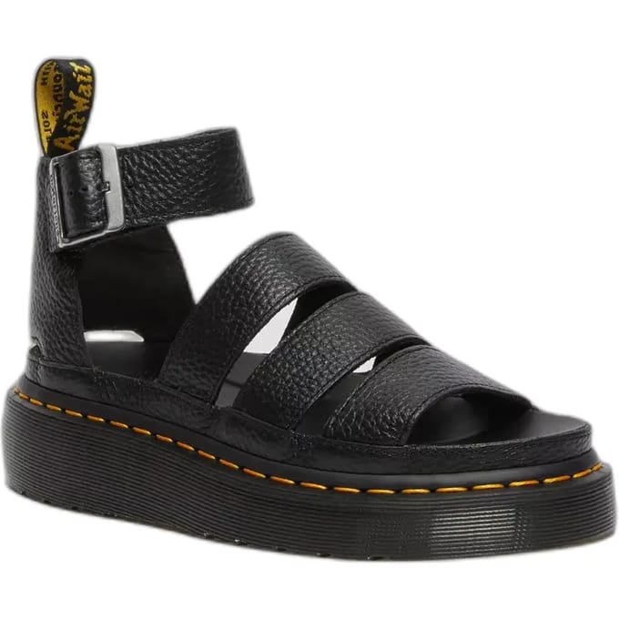 Platte sandalen Dr. Martens CLARISSA II QUAD BLACK MILLED NAPPA