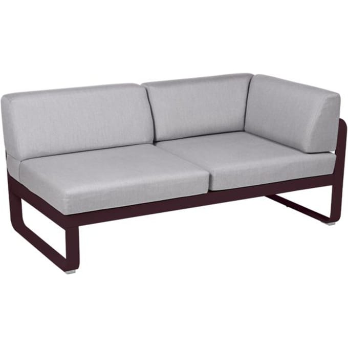 Fermob BELLEVIE hoekmodule rechts - B9 zwarte kers - 79 Flanelgrijs