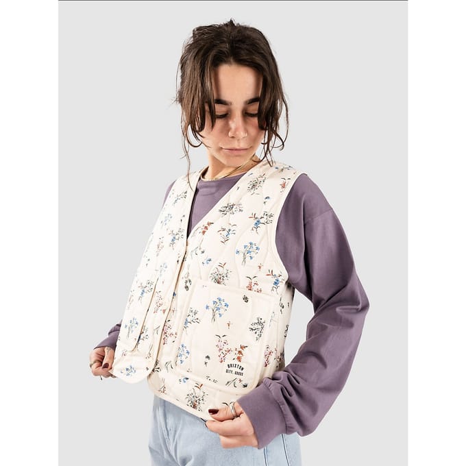 Brixton Field Floral Quilted Bodywarmer wit