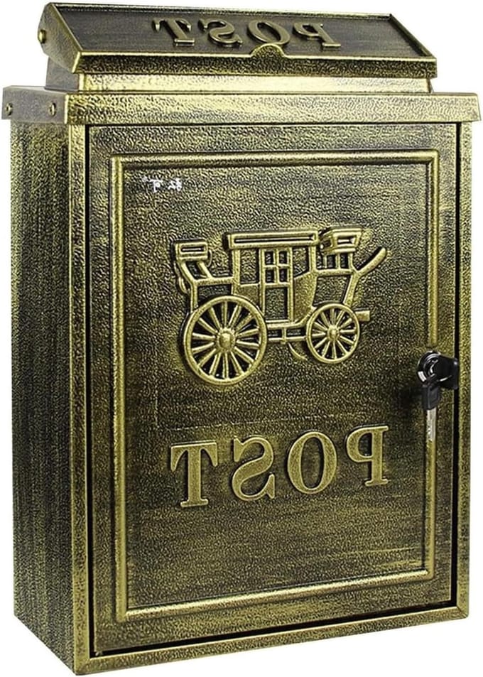 Brievenbus - Postbus Mailbox - Post Opslag - Anti-roest Constructie - 28 x 12.5 x 41 cm - Donkergrijs