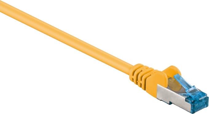 Goobay - S/FTP netwerkkabel CAT6a - Geel - 0,25 meter