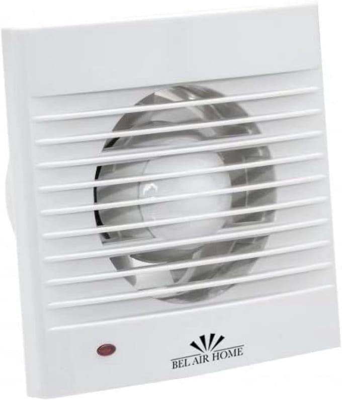Badkamerventilator 15W Wit Vierkant - Vochtafvoer en Geurverwijdering
