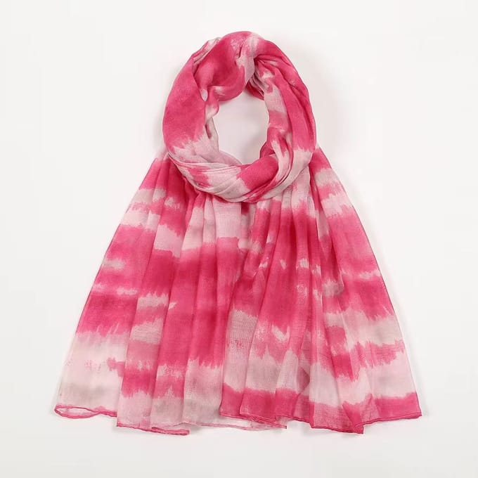 Zonnebrand Sjaal Veelzijdige Lange Sjaal Sjaal Verloop Dunne Stijl Lente en Herfst Print Tie Dye oranje
