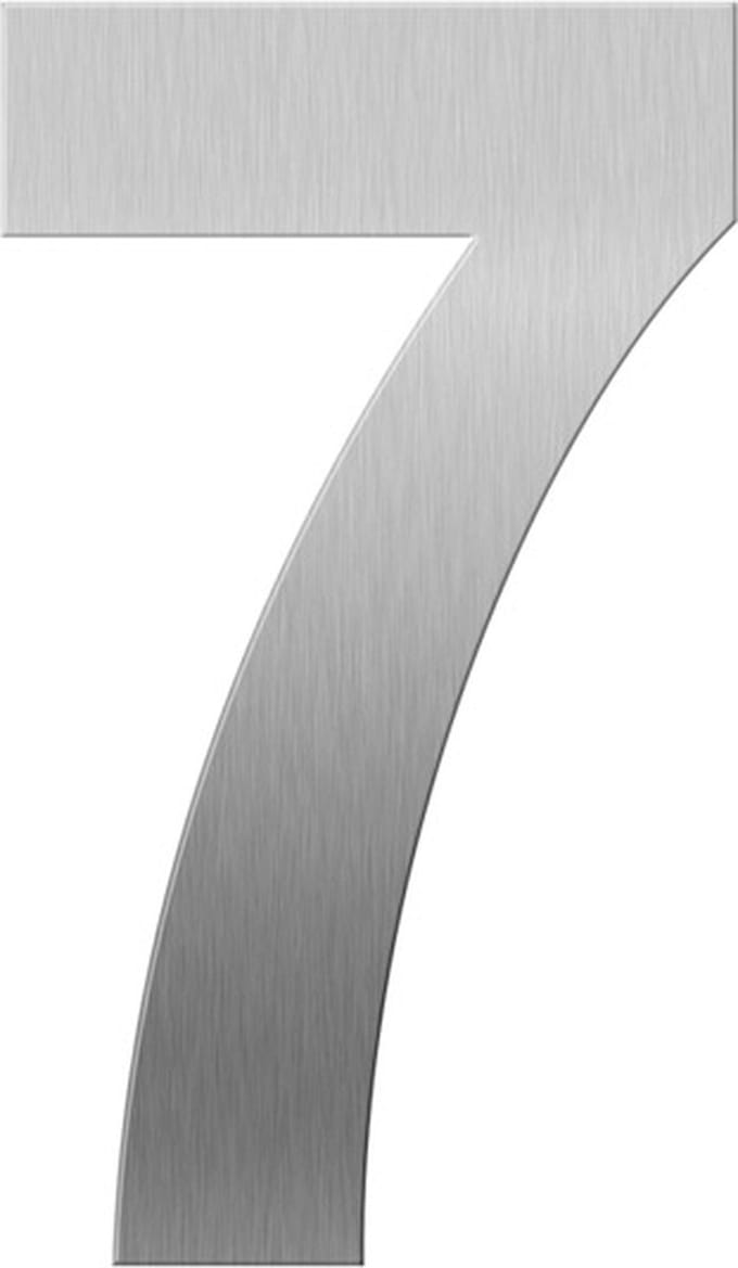 Huisnummer - RVS geborsteld - RVS - GPF - RVS 7 L, 200 mm