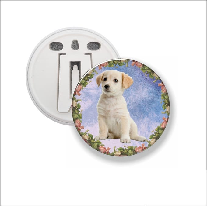 Button Met Clip - Hond
