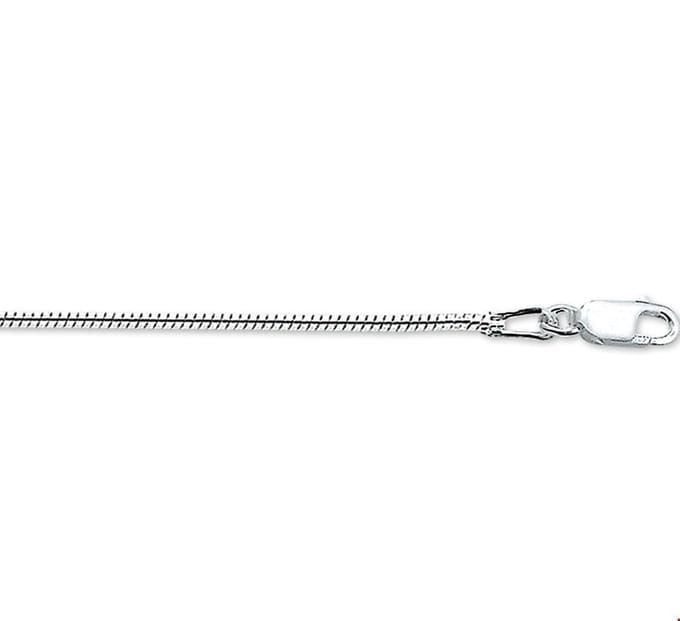 Zilveren Collier slang rond 1 1017069 42 cm