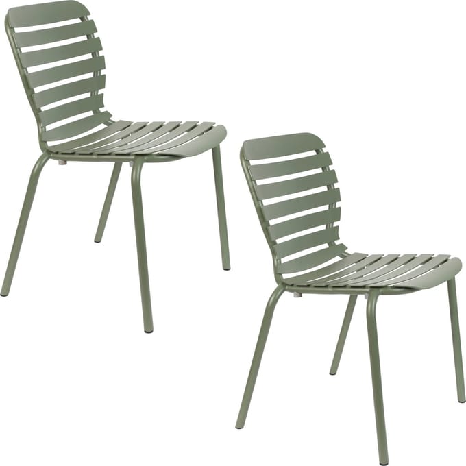 Zuiver Vondel Tuinstoel Groen - Set van 2