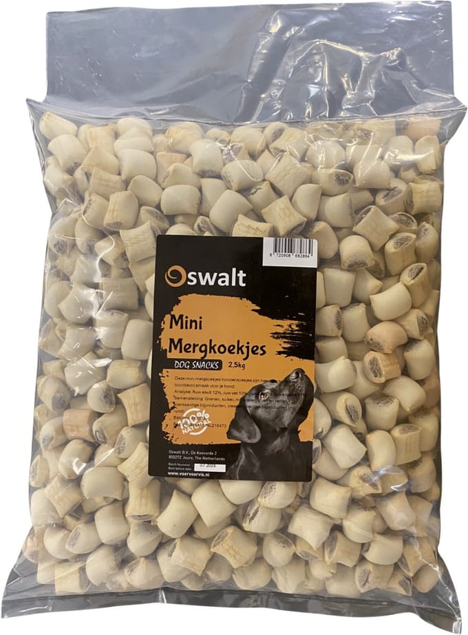 Oswalt - Mini Mergkoekjes 2,5kg - Hondenkoekjes - Hondensnack