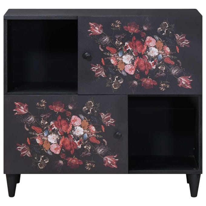 vidaXL - Opbergkasten - Multikleur - 80 - x - 33,5 - x - 75 - cm - Massief - Mango - Hout