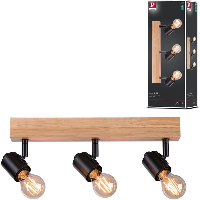 LED Spotlight Arvid E27 230V max. 3x20W dimbaar Zwart