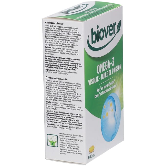 Biover Omega 3 visolie 60 Capsules