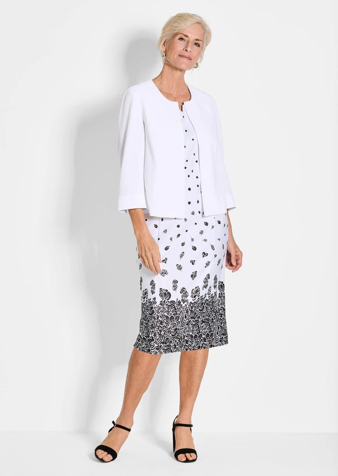 Korte blazer - wit - Gr. 38 van Goldner Fashion