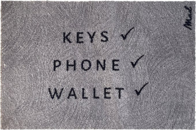 Mad About Mats - Brick - deurmat - keys phone wallet - schoonloop/scraper - wasbaar - 50x75cm