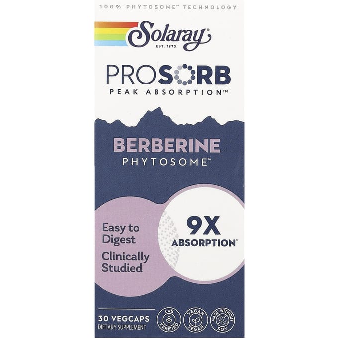 Berberine Fytosoom, 550 mg, 30 Veggie Capsules