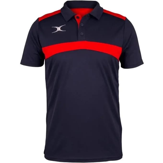 Gilbert Photon Polo Snr Donker Navy / Rood - Medium