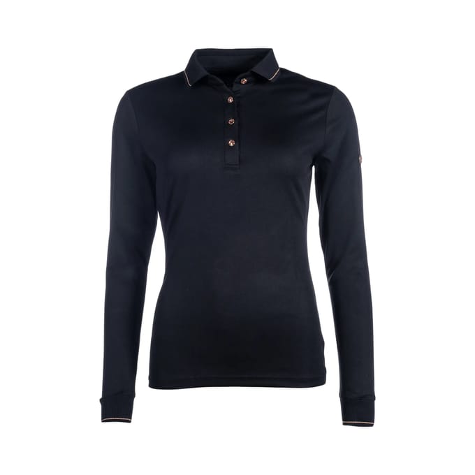 Damespolo met lange mouwen HKM Rosegold Glamour