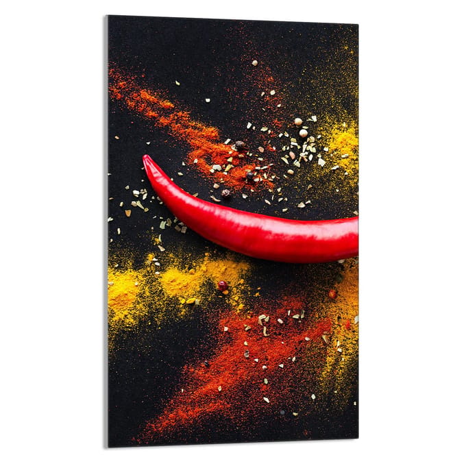 TMK ArtDeko - Snijplank - Chilli - 30x52 cm - Glas