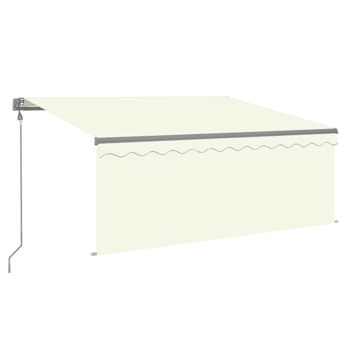 vidaXL - Luifel - automatisch - met - rolgordijn - LED - windsensor - 3x2,5 - m - crème
