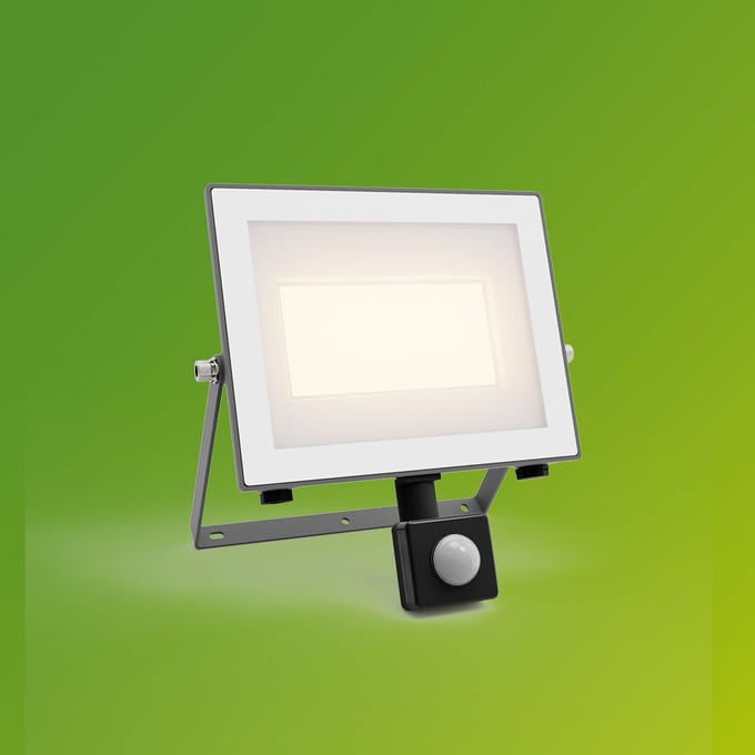 Philips Lois floodlight - UltraEfficient LED - Zwart - 15W - Helder warm licht; 3000K - Bewegingssensor - Verstraler
