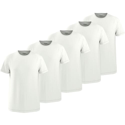 ESMARA MEN Set van 5 heren T-shirts (Wit, M)
