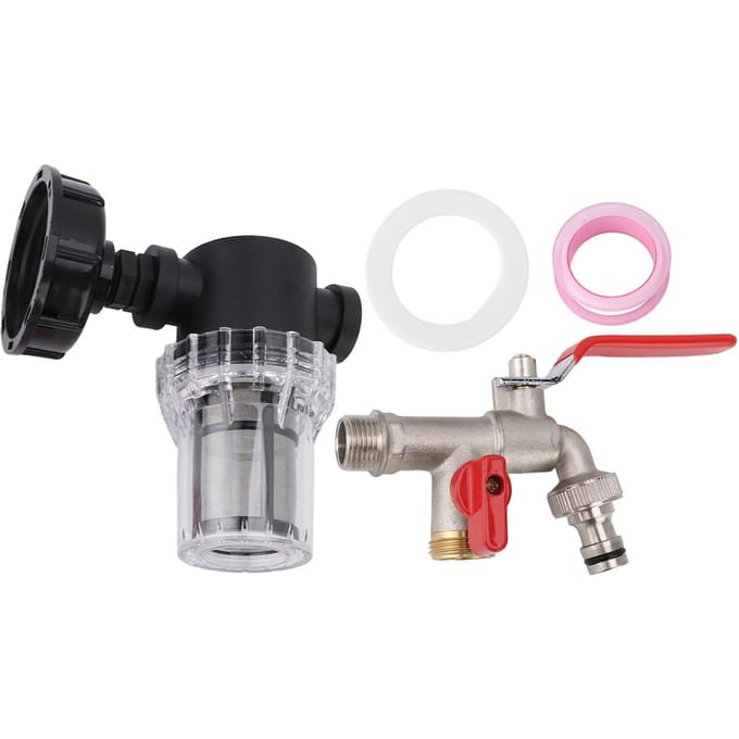 Waterfilter Voor IBC Tank Kraanadapter Ton Vat Aansluiting Tuinirrigatie Aquarium Pomp Water gray