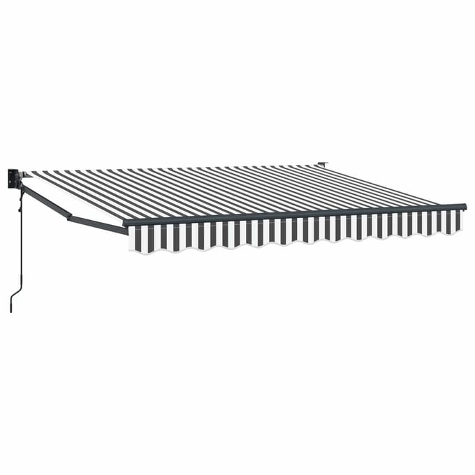 vidaXL - Uitschuifbare - luifel - Antraciet - en - Wit - 3,5 - x - 2 - m