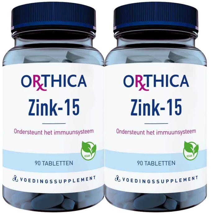 Orthica - Zink 15 - 2 x 90 tabletten - Voordeelverpakking