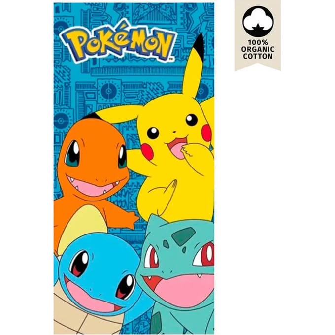 Katoenen strandlaken Educa Borras Pokémon