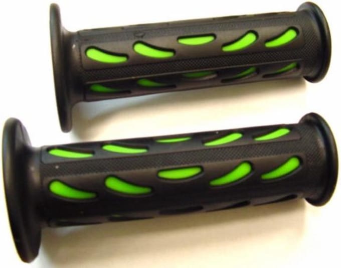 handvat scooter set zwart / groen druppel