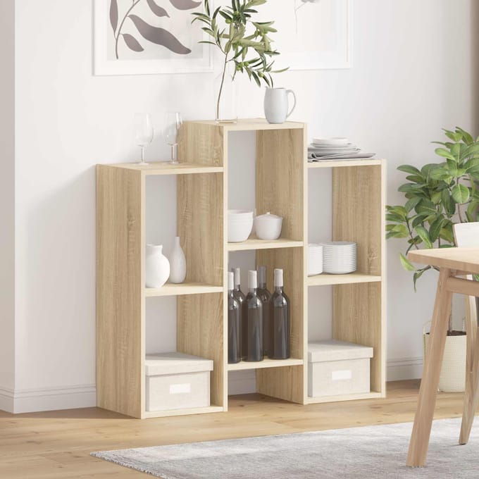 vidaXL - Dressoir - Sonoma - Eik - 90 - x - 30 - x - 90 - cm