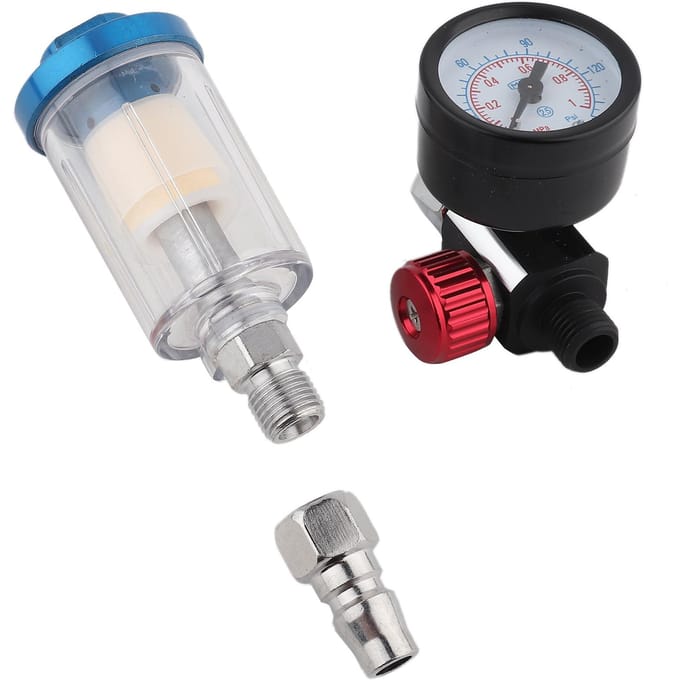 Régulateur de pression d'admission d'air de 14 pouces en ligne, piège à eau et à huile, filtre séparateur, pistolet de pulvérisation