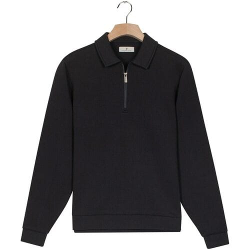 Thomas Maine Trui Polo Half Zip Collar Sweatshirt Navy / male