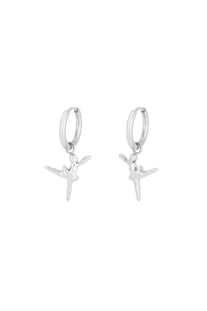 Bijoutheek Oorhangers Balerina Zilver