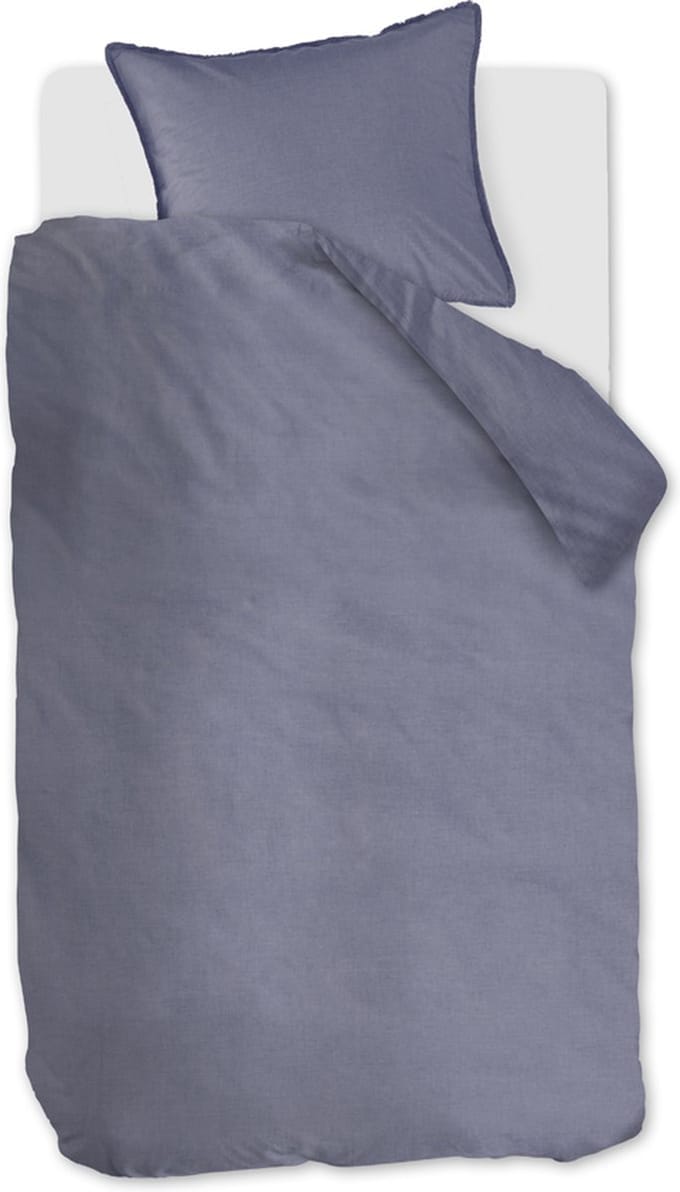 At Home by BeddingHouse One Colour dekbedovertrek - Eenpersoons - 140x200/220 - Blauw