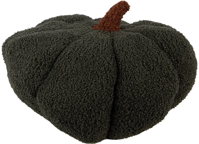 Clayre & Eef Decoratie Pompoen Ø 35x22 cm Groen Polyester Herfst decoratie