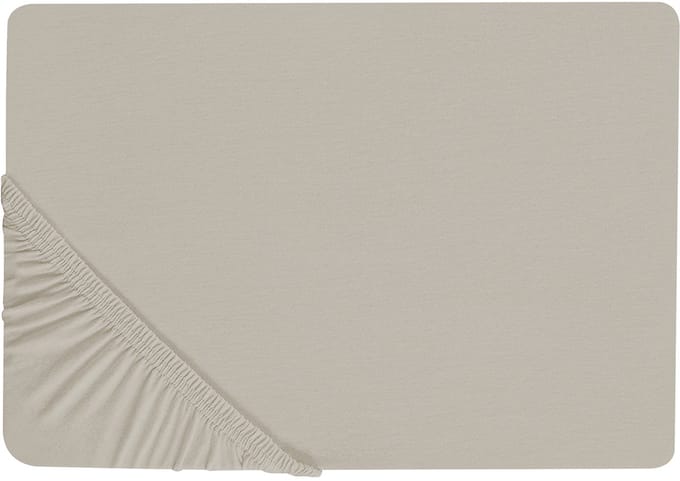JANBU - Laken - Taupe - 90 x 200 cm - Katoen