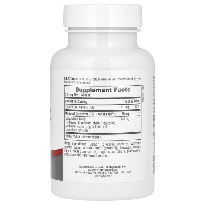 Au-delà de la Coq10, 50 mg, 60 gélules molles