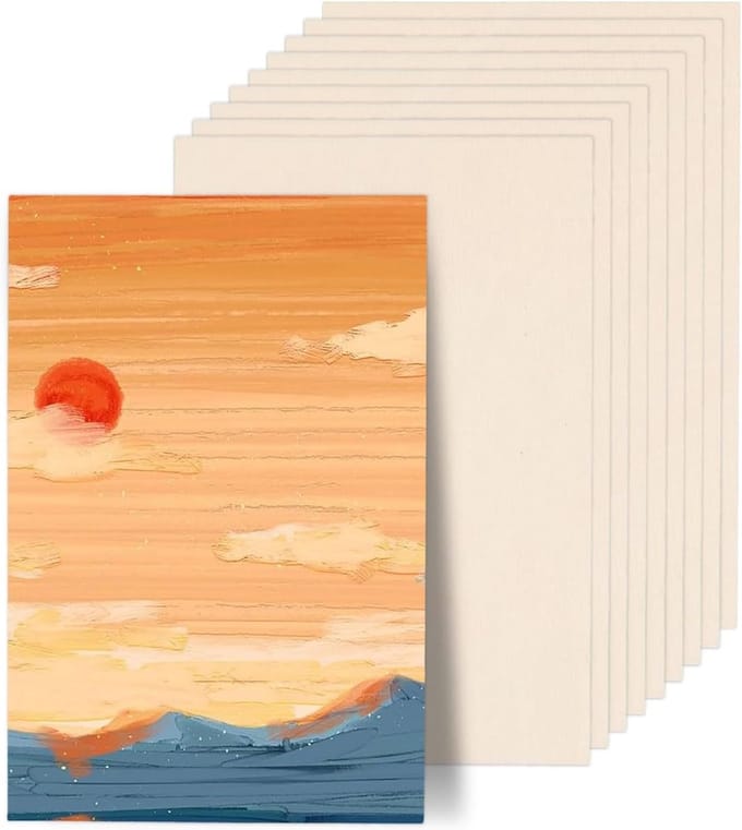 Set van 10 Multiplex Platen 2 mm, 40 x 30 cm, Hout voor Creatieve Projecten, DIY Modellen en Kunstwerken