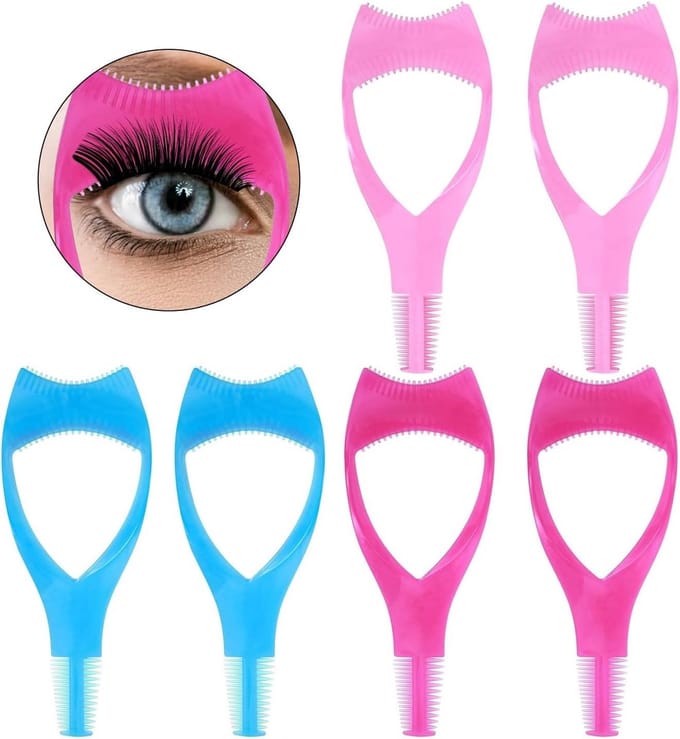 Wimperkam Set - Make-up Hulpmiddel - Perfecte Wimpers - 3-in-1 Ontwerp - 6 Stuks - Gemengde Kleuren