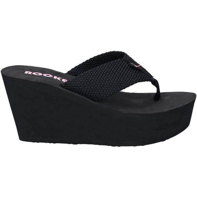 Rocket Dog Dames/dames duikers Webbing Slip On Wedge Sandalen (Zwart)